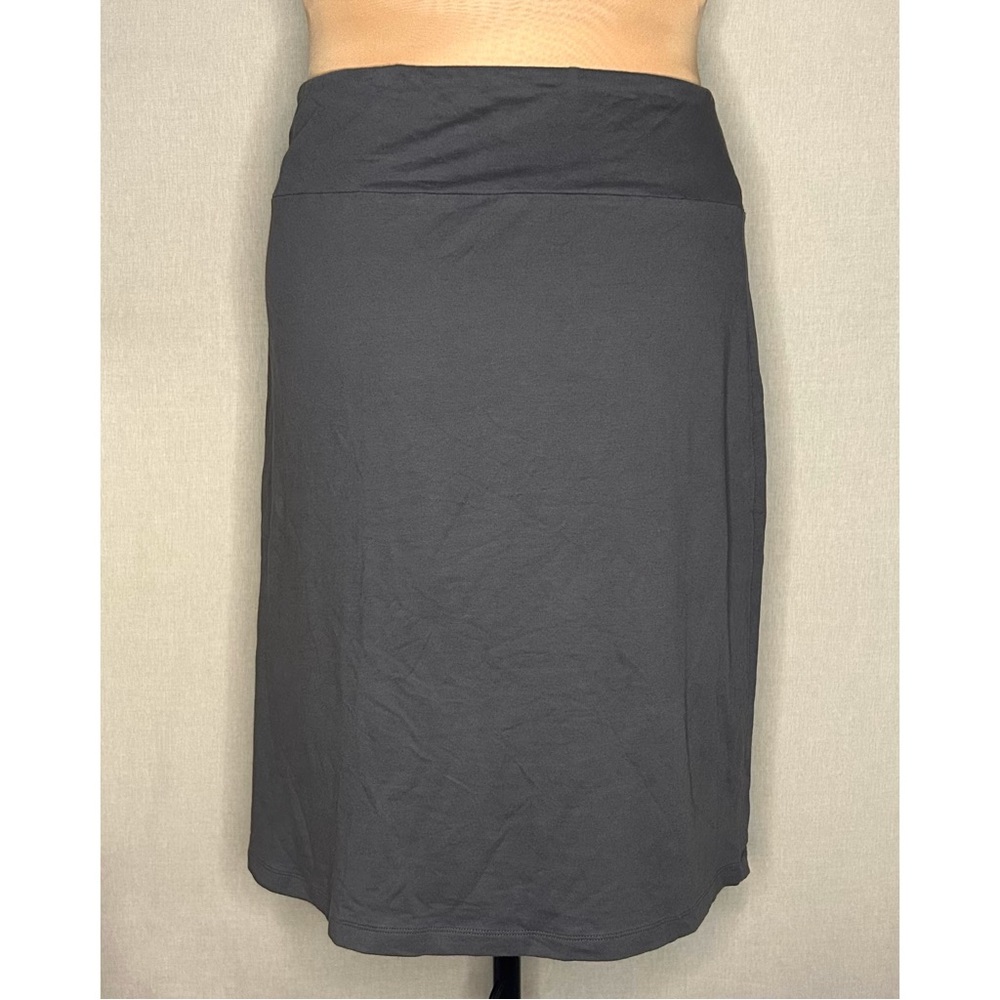 🌸 Talbots Grey Cotton Modal Knit Skirt Size 2X
